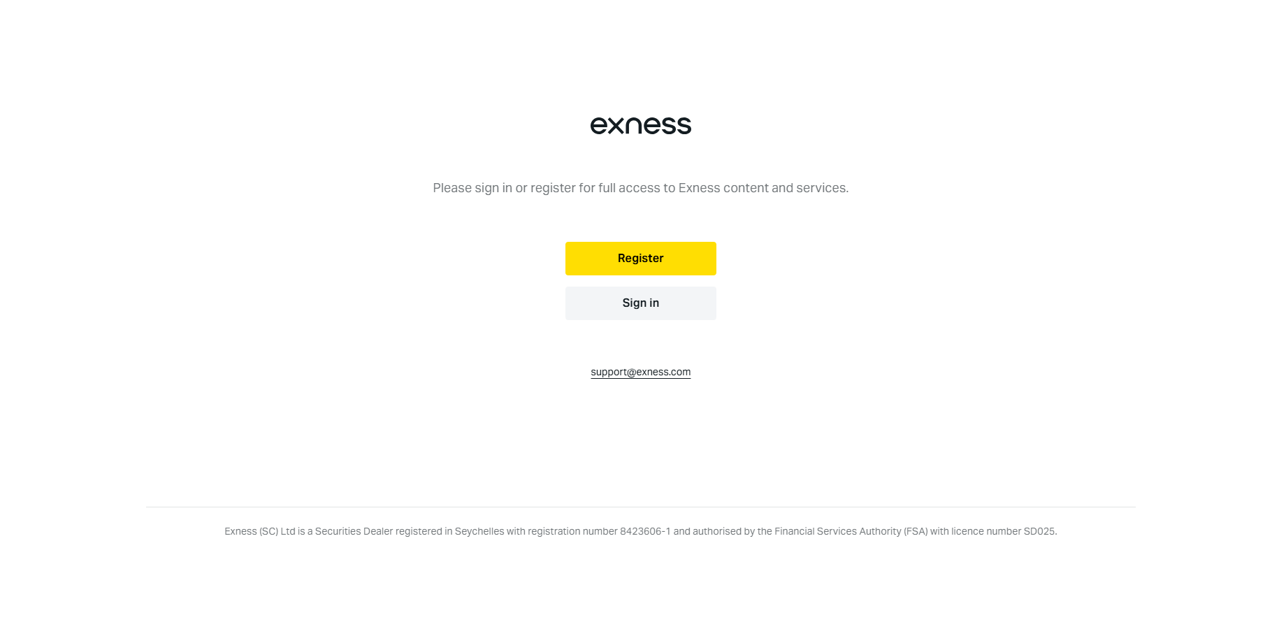 Exness Forex Experience homepage
