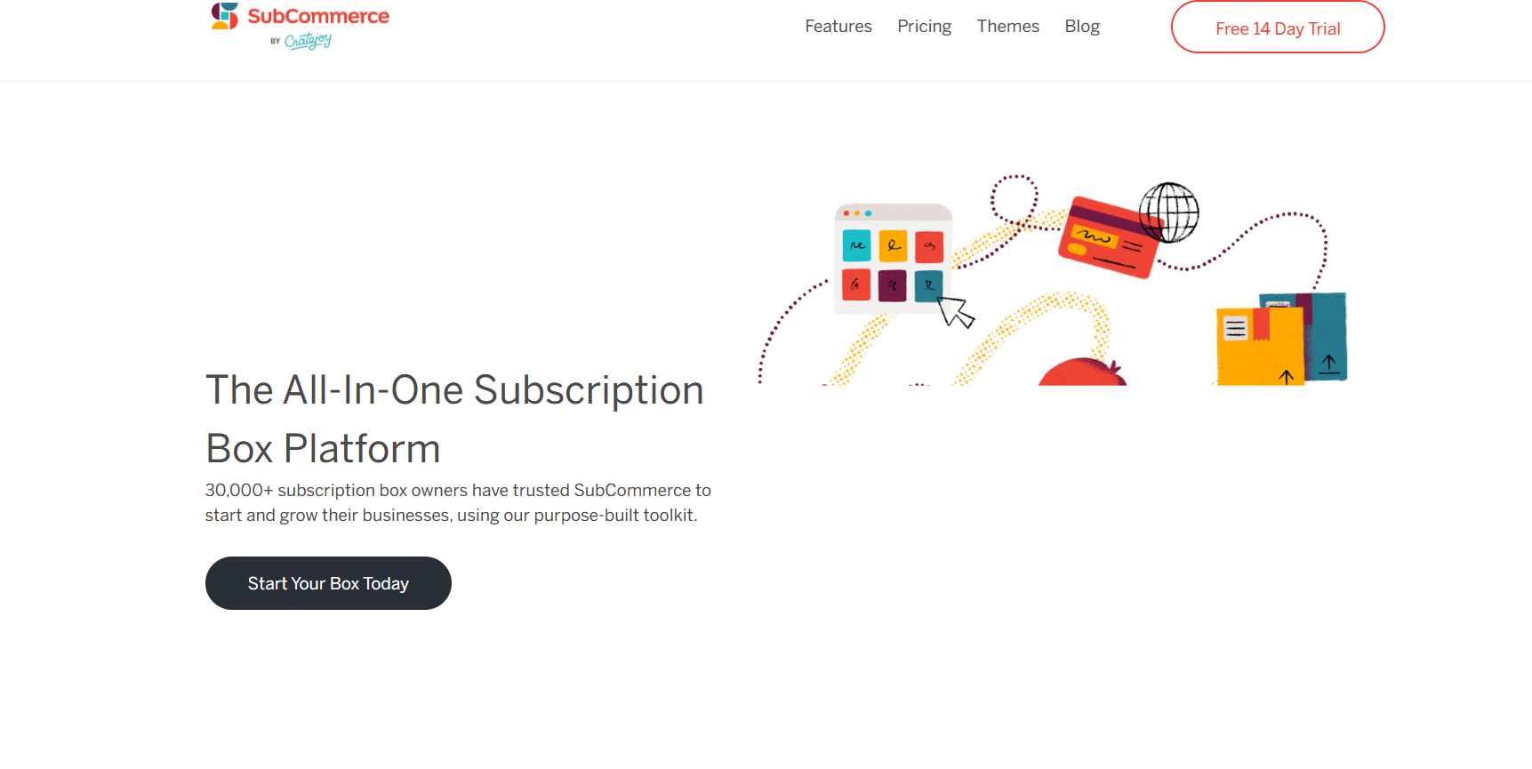 SubCommerce Subscription Platform homepage