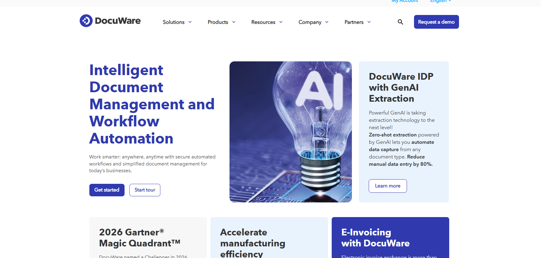 DocuWare Document Management homepage